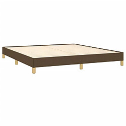 Avis vidaXL Cadre de lit sans matelas marron foncé 180x200 cm tissu