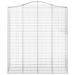 Avis vidaXL Paniers à gabions arqués 8 pcs 200x50x220/240 cm Fer galvanisé