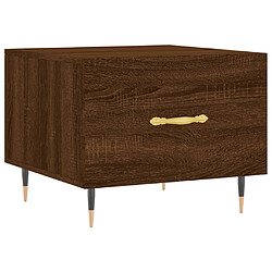 vidaXL Table basse Chêne marron 50x50x40 cm Bois d'ingénierie