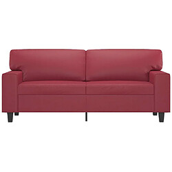 Avis Maison Chic Canapé à 2 places,Sofa de Salon,Canapé droit Rouge bordeaux 140 cm Similicuir -GKD794191