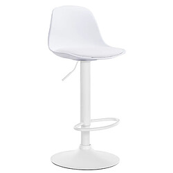 Non Tabouret de bar Kiel simili cuir blanc