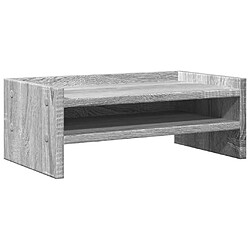 vidaXL Support de moniteur sonoma gris 42x24x16 cm bois d'ingénierie