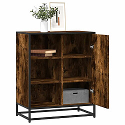 vidaXL Buffet chêne fumé 62x35x76 cm bois d'ingénierie