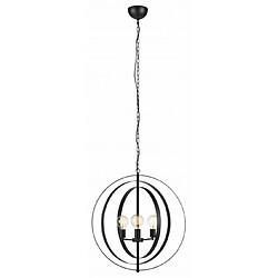 MARKSLOJD ORBIT Suspension - Noir Suspension 3 ampoules - Métal - Diamètre 61 cm - E27 max 60W - Câble noir 150 cm