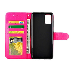 Acheter Wewoo Housse Coque Pour Galaxy A51 Crazy Horse Texture de protection en cuir à rabat horizontal avec support et fentes cartes et portefeuille et cadre photo Magenta