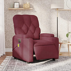 Maison Chic Fauteuil Relax pour salon, Fauteuil de massage inclinable électrique Rouge bordeaux Tissu -GKD44866