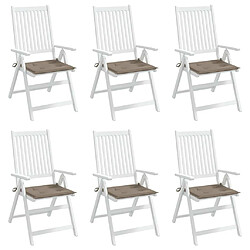 Avis VIDAXL Coussins de chaise jardin lot de 6 - Taupe