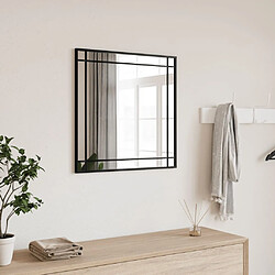 Maison Chic Miroir mural | Miroir Décoration pour Maison Salle de Bain noir 60x60 cm carré fer -GKD35808