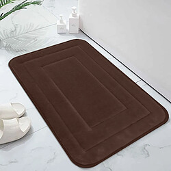 LUUCOZK Tapis de bain antidérapants, absorbants, à séchage rapide, décoration de salle de bain, motif 12, marron-40x60cm