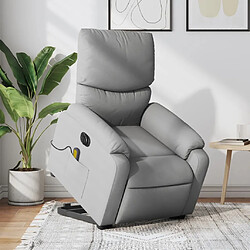 vidaXL Fauteuil inclinable de massage électrique Gris clair Tissu