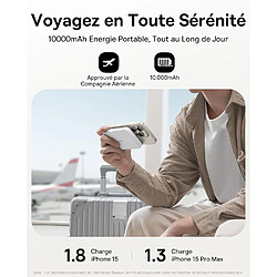 Acheter SANAG Qi2 Magsafe Batterie Externe 10000Mah, Power Bank Magnétique Sans Fil, Pd 22.5W Batterie Externe Usb-C Chargement Rapide Pour Iphone 16/15/14/13 Series, Mini Powerbank, Petit Mais Solide, Blanc