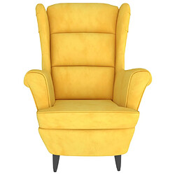 Avis Maison Chic Fauteuil relax,Chaise pour salon jaune moutarde velours -MN48325