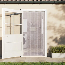 vidaXL Rideau de porte transparent 300 mmx2,6 mm 10 m PVC