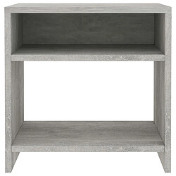 Avis vidaXL Table de chevet Gris béton 40x30x40 cm Bois d'ingénierie