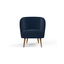 ICONIK INTERIOR Fauteuil design - Revêtu de velours - Krenda Bleu foncé