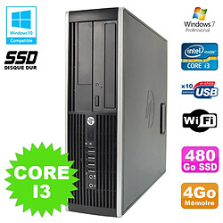 PC HP Compaq 6200 Pro SFF Core i3 3.1GHz 4Go 480Go SSD DVD WIFI W7 Pro - Occasion