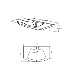 Kiamami Valentina MEUBLE DE SALLE DE BAIN ARRONDI SUSPENDU 80CM BLANC AVEC PORTES EN CHÊNE POLAIRE | GARDA pas cher