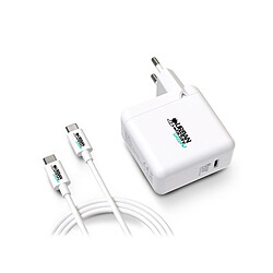 Avis Chargeur Mural + Câble USB C Urban Factory GSC65UF Blanc