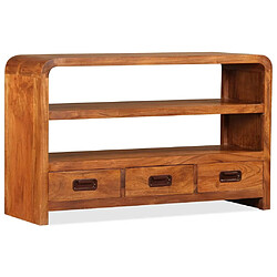 Maison Chic Meuble TV scandinave - Banc TV pour salon Bois d'acacia solide 90 x 30 x 55 cm -MN98692 pas cher