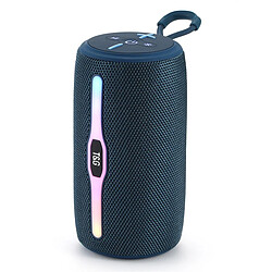 Yonis Enceinte Bluetooth Sans Fil LED Puissante Enceinte Bluetooth Sans Fil Avec Lumières LED Et Appels Mains Libres Bleu YONIS