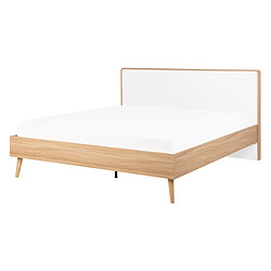 Beliani Lit 140 x 200 cm blanc en bois SERRIS