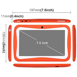 Acheter Wewoo Pour l'éducation des enfants, 7 Orange pouces, 512 Mo + 8 Go, Android 5.1 RK3126 Quad Core 1,3 GHz, 360 degrés rotation du menu, WiFi Tablette Tactile