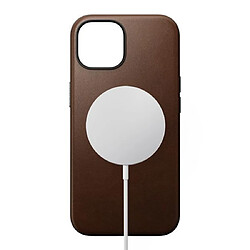 Nomad Coque Modern en Cuir pour iPhone 15 Marron pas cher