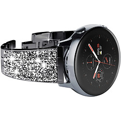 Bracelet en acier inoxydable pailleté 20 mm noir pour votre Samsung Galaxy Watch 42mm 46mm