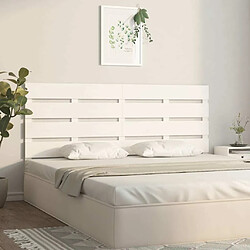 Avis Maison Chic Tête de lit moderne pour chambre - Décoration de lit Blanc 120x3x80 cm Bois massif de pin -MN69800