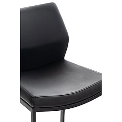 Acheter Decoshop26 Tabouret de bar x1 design classique et moderne en synthétique noir pieds en métal noir repose-pieds 10_0000335