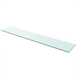 vidaXL Panneaux d'étagère 2 pcs Verre Transparent 110 x 20 cm