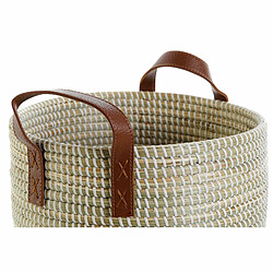 Avis Set de basket DKD Home Decor Naturel Marron Clair Polyuréthane Herbier marin 41 x 41 x 29 cm