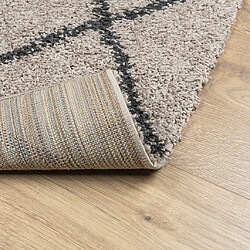 Acheter vidaXL Tapis shaggy à poils longs moderne beige anthracite 80x250 cm