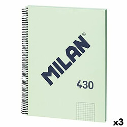 Carnet Milan 430 Vert A4 80 Volets (3 Unités)