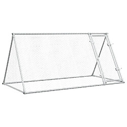 vidaXL Cage pour poules argenté 200x105x91 cm acier galvanisé