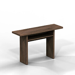 Inside 75 Table console extensible LOUPA chêne canyon foncé plateau rabattable pieds extensibles