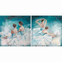 Cadre DKD Home Decor 100 x 3,5 x 100 cm Danseuse Classique Romantique (2 Unités)