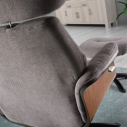 Avis BOIS & CHIFFONS Fauteuil relax manuel bois microfibre Osaka Gris