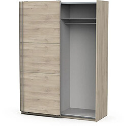 Armoire GHOST - Décor chene kronberg - 2 Portes coulissantes - L.148 x P.59,9 x H.203 cm - DEMEYERE pas cher