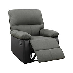 Avis Habitat Et Jardin Fauteuil relax Lincoln - 90 x 89 x 103 cm - Noir/Gris foncé