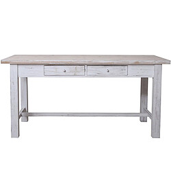 Acheter Table Alexandra House Living Blanc 160 x 76 x 80 cm Avec tiroirs