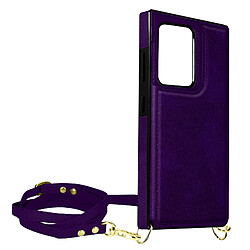 Avizar Coque Cordon Samsung Galaxy S20 Ultra Multifonction Avec Lanière - violet