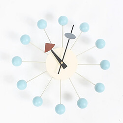 Wewoo Horloge murale bleu Fond élégant Minimalis boules circulaires bonbons Creative Décoration Ferris Wheel Clock bébé