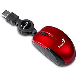 GENIUS - Souris Optique Micro Traveler Ruby - Filaire Rétractable USB ( 31010100