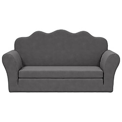 Avis Maison Chic Canapé-lit convertible 2 places, Clic-Clac pour enfants anthracite peluche douce -GKD62592