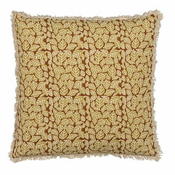 BigBuy Home Coussin Coton Marron Beige 50 x 50 cm