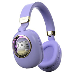 Yonis Casque Audio Enfant Bluetooth Rose Pliable