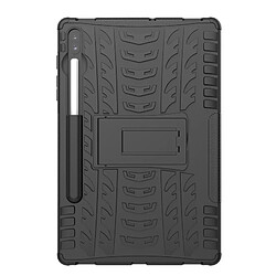 Wewoo Housse Coque Pour Galaxy Tab S6 Texture de pneu TPU + PC Antichoc avec support noir