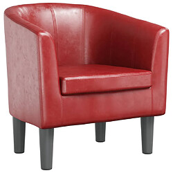 vidaXL Fauteuil rouge bordeaux similicuir