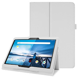 Etui en PU support de litchi blanc pour votre Lenovo Tab M10 TB-X605F